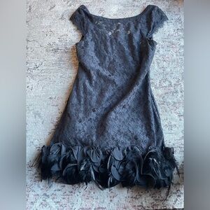 B’ack Dress with Feathers